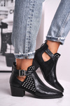 Women's Boots On Heel Black Rontra