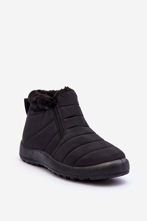 Women's Low Fleece Snow Boots Black Enmore