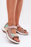 Women's Sports Leather Sandals McKeylor 95347 Beige