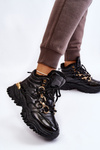 Women's Insulated Sports Boots Lace-Up Trappers Black Bastini