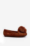 Women's Moccasins with Fur Lining Camel Novas