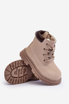 Children's Trapper Boots with Zip Beige Bansi
