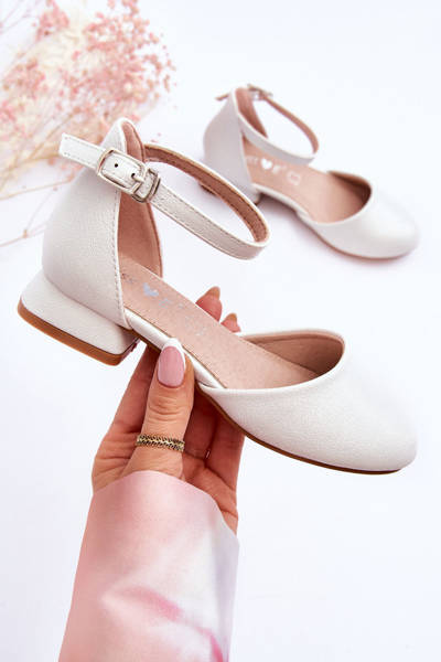Children's Low Heel Sandals Light Silver Nelly