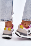 Women's sports sneakers Big Star KK274099 White and Beige