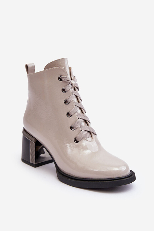 Women's Lacquered Boots D&A MR870-98 Light gray