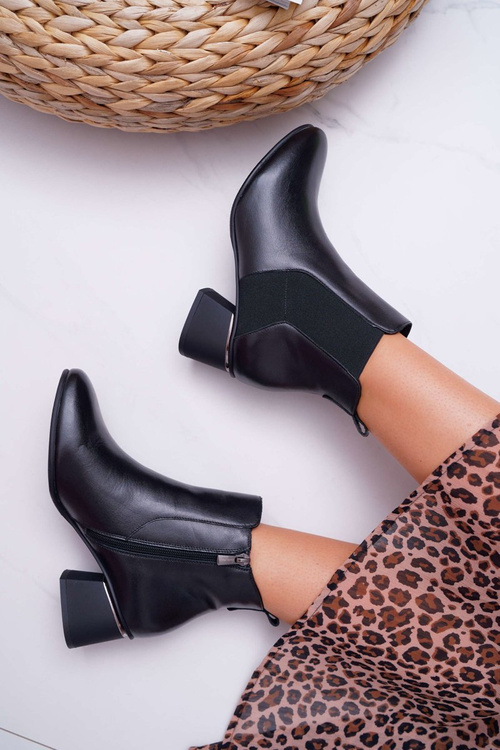 Women's Leather Boots Laura Messi Black 2034