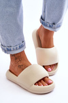 Women's Lightweight Foam Platform Slippers Beige Milton