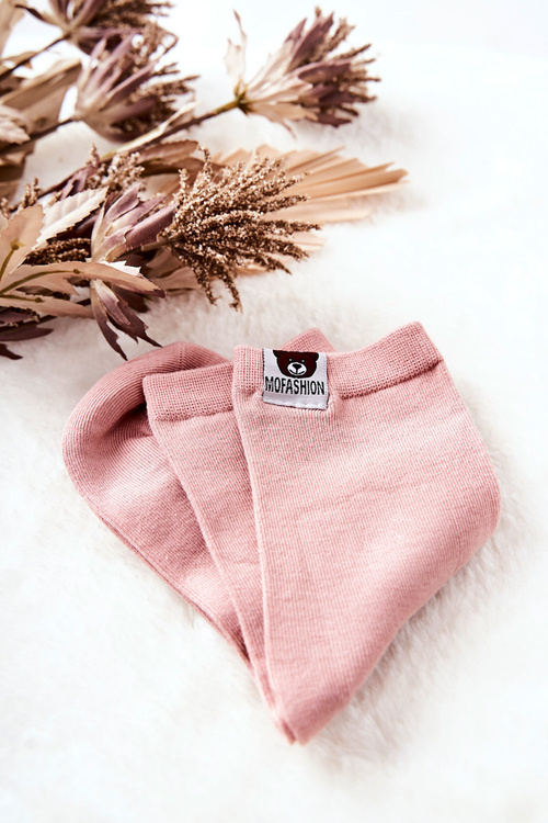 Kids' socks with teddy bear Bright pink