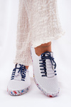 Leather Brogues On Patterned Platform Artiker 52C1713 White-Navy