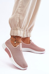 Buty Sportowe Klasyczne Wsuwane Jasnoróżowe Frankie QH515