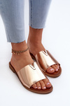 Women's Eco Leather Flat Sandals Golden Maliha
