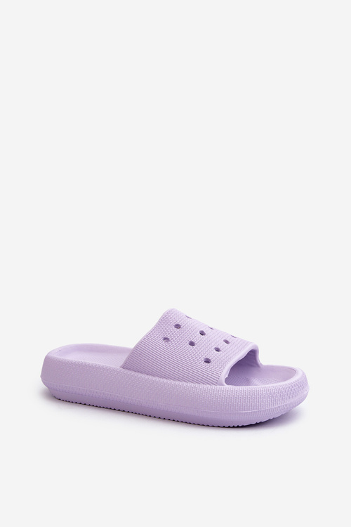 Women's Foam Slides on Chunky Sole Purple Beula
