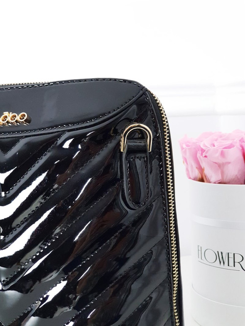 Women's Lacquered Letter Bag NOBO NBAG-FD2080-C020 Black