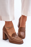 Stylish Heeled Sandals on Stiletto Brown Florence