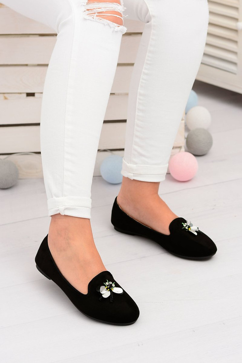 Suede Black Women's Ballerina Lords Lace-ups Veni