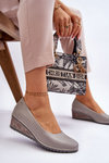Classic Wedge Pumps Grey Graysen 