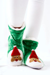 Christmas Warming Slippers Santa Claus Green
