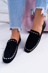 Lu Boo Womens Black Lords Ballerina with Jets Planta