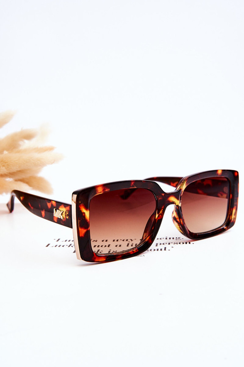 Sunglasses With Decoration M2366 Marbled Brown