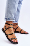 Women's Sandals With Decorative Studs Black Dorothy