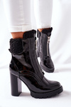 Women’s Ankle Boots Shiny Black Arleston