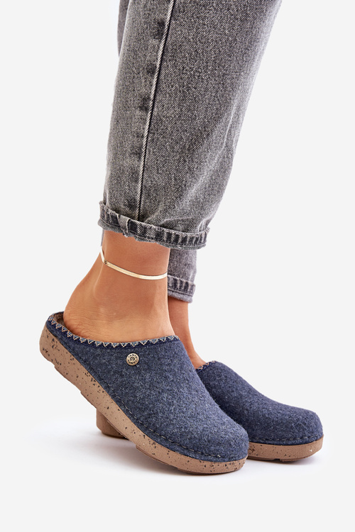 Kapcie Damskie Obuwie Domowe Grnatowe Inblu ED000018