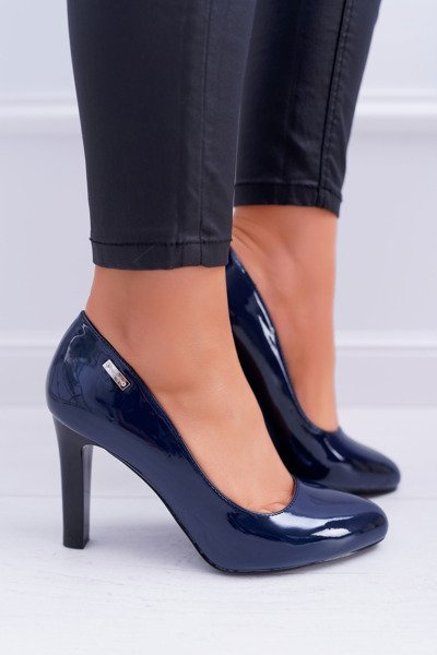 Women's Lacquered Stiletto Blue Sergio Leone Campbell pumps