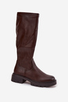 Women's Boots Made of Eco Leather Chocolate Oceana