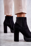 Women's Suede High Heel Boots Black Maricruz
