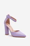 Leather High Heel Pumps Violet Salira