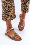 Women's Sandals Made of Eco Leather Sergio Leone SK085H Gold