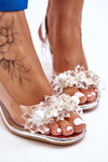 Fashionable Sandals With Beads Silver Terrance