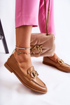 Women's Leather Loafers Camel Coriso