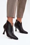 Patent Low Women's Boots on Heel Black Jolivra