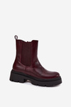 Insulated ankle boots with zipper burgundy Niviane