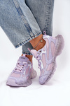 Women's Leather Sneakers GOE RR2N4081 Purple
