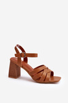 Sandały Na Słupku Damskie Camel Opifiana H8-713