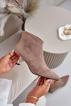 Women's Stiletto Boots Eco Suede Dark Beige Terlena