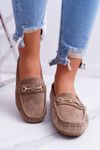 Women's Comfort Suede Moccasins Beige Anzio
