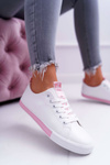Women's Sneakers White Pink Nigrid Strap