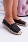 Women's Slip-on Gold Espadrilles Sequins Ques