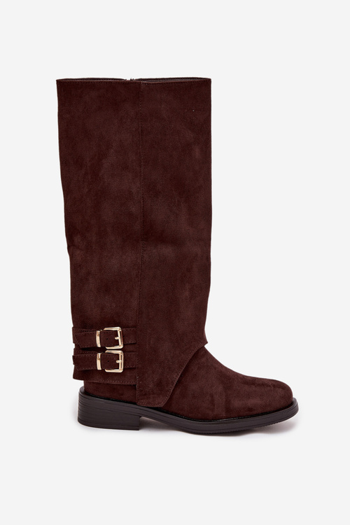 Insulated Women's Boots with Buckles Chocolate Umbria