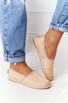Espadrilles On Straw Sole Lu Boo Beige