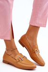 Classic Women's Loafers With Embellishment Camel Jamie