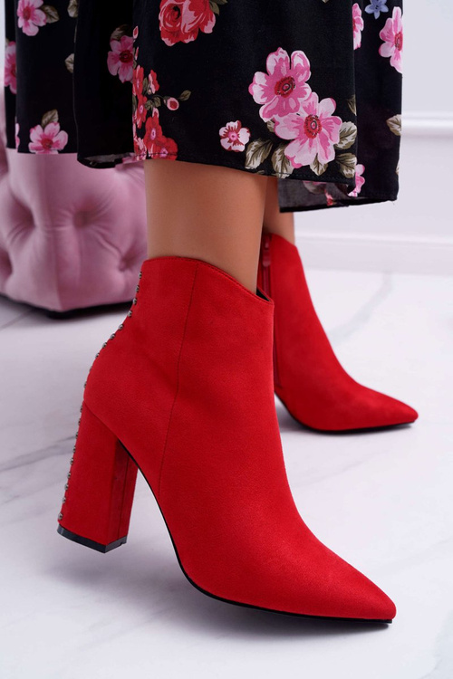 Women's Stiletto Heeled Boots Red Snack