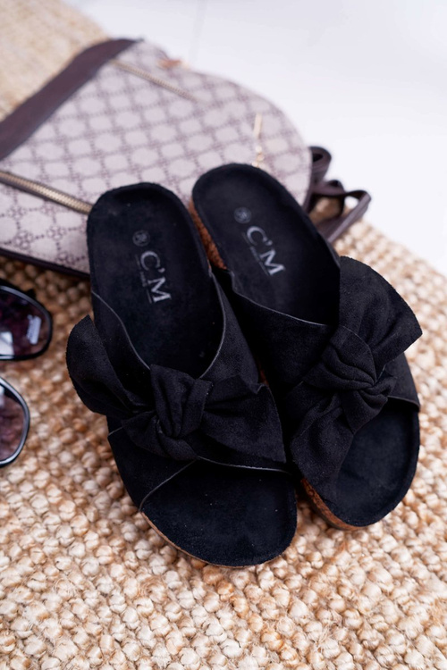 Women's Cocard Cork Flip Flops Black Fallen