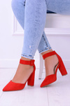 Women's Suede Red Harinta Stiletto Stiletto pumps