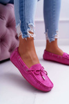 Women's Comfortable Eco-suede Moccasins Fuchsia Memfi