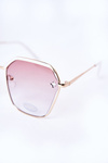 Geometric Sunglasses White With Beige Ombre