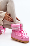 Women's lace-up snow boots in pink Soia